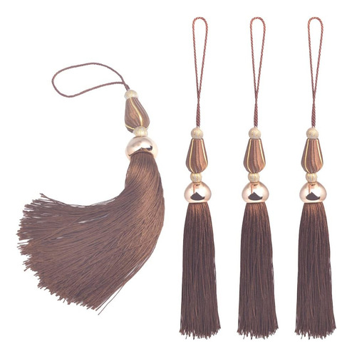 Kuasting: 4 Borlas Suaves Y Sedosas De 115 Cm, Hechas A Mano