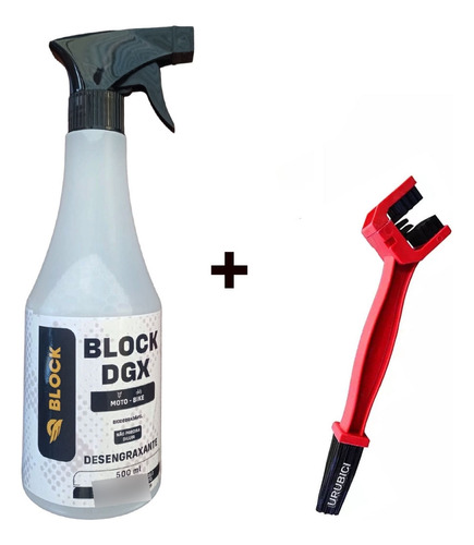 Desengrasante Block Para Bicicletas- Moto  500ml + Cepillo.