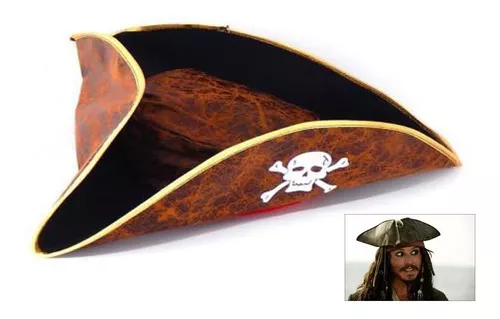 Fantasia Capitão Jack Sparrow Adulto Masculino Com Chapéu