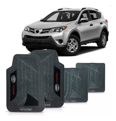 Jogo Tapete Mix Pvc Carpete Toyota Rav-4 Logo Bordado