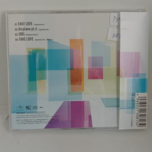 Imagen 2 de 6 de Bts Fake Love / Airplane Pt.2 Cd Japones Obi Usado Kpop