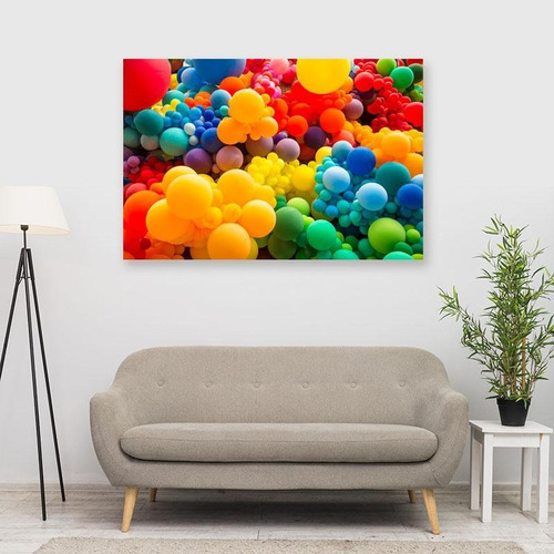 Cuadro Decorativo Canvas Color Full Globos 120 X 80 Cm