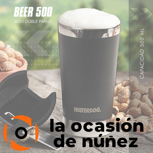 Imagen 4 de 7 de Vaso Termico Acero Inxidable Waterdog Beer 500cc Cerveza