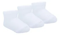 Comprar Meia Bebê Pimpolho Branca Kit Cu002F3 Tam. 00-15 Recém Nascido