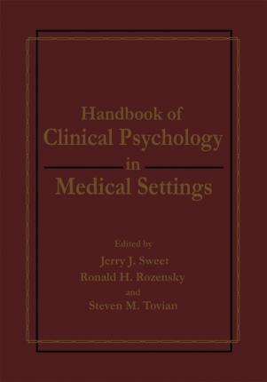 Libro Handbook Of Clinical Psychology In Medical Settings...