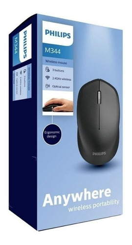 Imagen 8 de 9 de Mouse Inalambrico Philips M344 Receptor Usb Pc Notebook