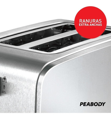 Tostadora Eléctrica De Pan 2 Ranuras Peabody Pe-t8127