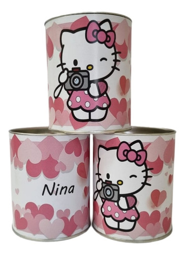 Souvenir Alcancias Personalizadas Hello Kitty X 10 U