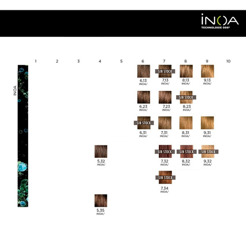 Loreal Inoa Kit X12 Tinturas Sin Amoniaco Coloración 6c