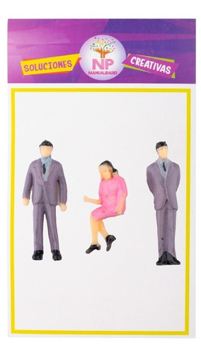 Imagen 5 de 8 de Personitas Para Maqueta O Casa De Muñeca Pack 12 Un.