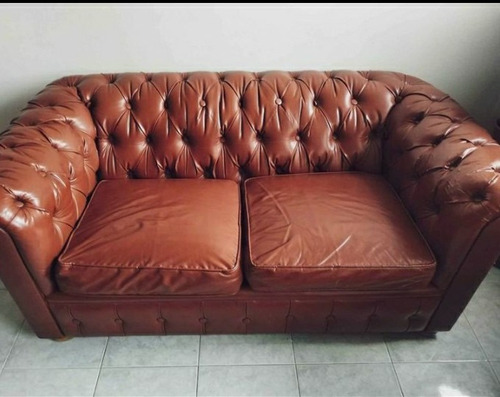 Sofa Sillón Chesterfield 2 Cuerpos Cuerina Excelente Calidad