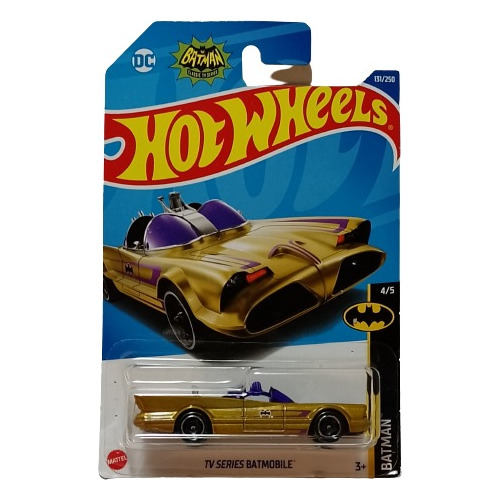 Hot Wheels Batmobile Serie 66 Adan West - Dorado -