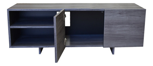 Mueble Tv, Centro De Entretenimiento Suecia Minimal Hogare Color Gris Storm