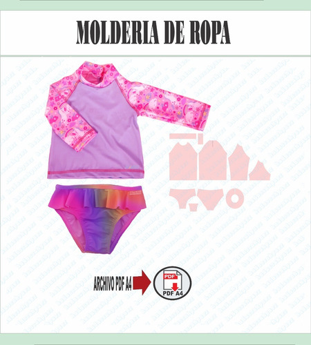 Molderia Textil En Pdf A4 Conjunto Traje Baño Beba/222