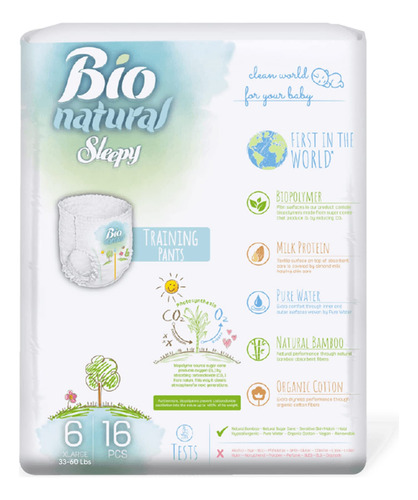 Soho, Panales Bio-naturales Para Bebe, Hechos De Algodon Org