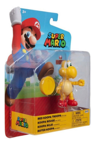 Nintendo Koopa Rojo De 10cm Super Mario Figura Articulada