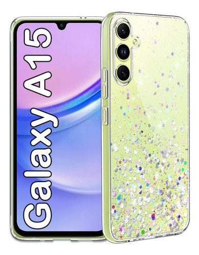 Funda De Brillante Transparente Para Samsung Galaxy De Tpu, Suave Antiarañazos, Funda Para Samsung A15, A16, A36, A54, A55