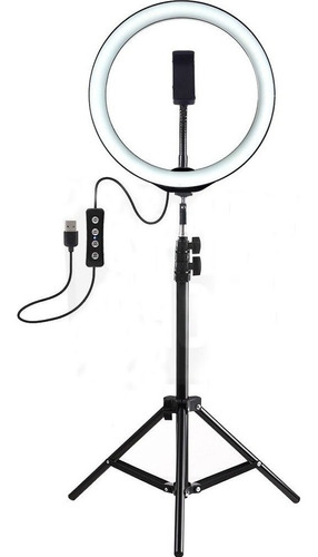 Aro Luz Led Ø26cm Profesional + Tripode Foto Video Celular