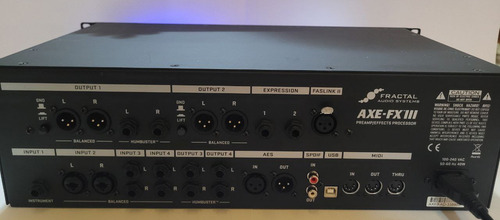 Fractal Axe Fx 3 Rack Modelador Preamp Processor Negro (Usado)