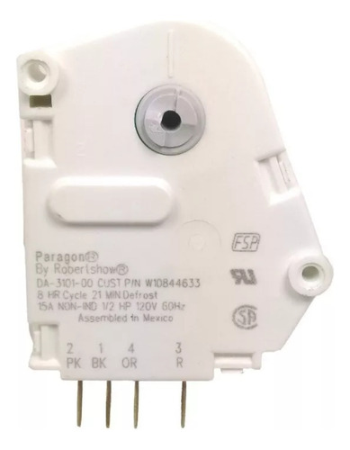Reloj Timer Deshielo Refrigerador Whirlpool Original 8 Horas
