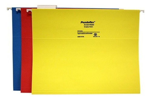Folder Colgante Pendaflex 3 Colores Carta C/25 Pz
