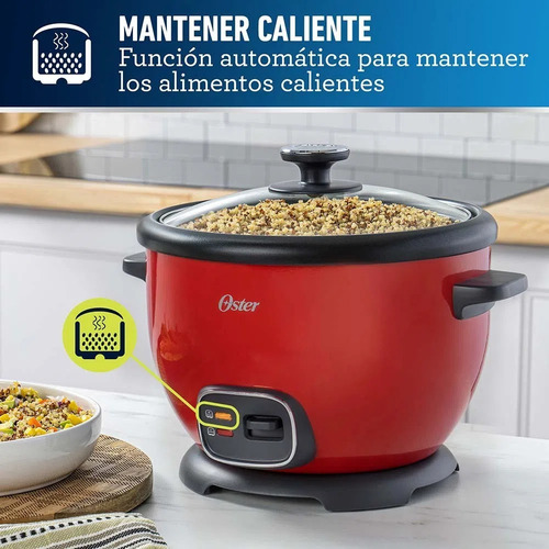 Olla Arrocera Multiusos Oster Rojo Ckstrc5730r 2.2 Lts