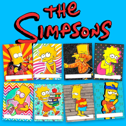 Separadores Simpsons Caratulas Para Carpeta N°3 X8