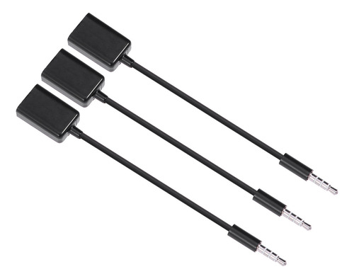 Cable Negro De Transferencia Usb A Mp3 Para Vehículos De 3,5