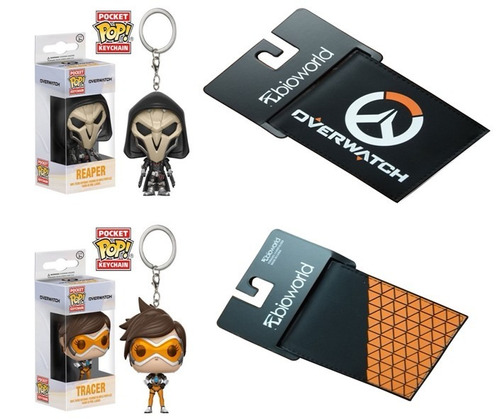 Combo Overwatch Llaveros Funko Pop + Billetera Bioworld !!!!