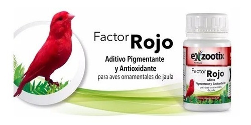 Imagen 4 de 5 de Pigmentante Canarios Aves Pajaros Factor Rojo 80 Gr Exzootix