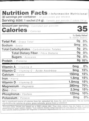 Arum Vtl Batido Suplemento De Colágeno 30 Sachets Sabor Naranja