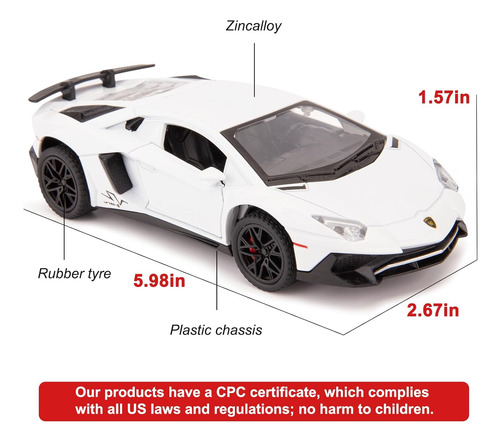 Bdtctk Coche De Tracción Modelo Lambo Lp750 1:32 Con Sonido