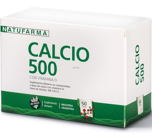 Natufarma Calcio 500 X 50 Comprimidos Sabor No