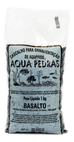 Substrato Para Aquários Aqua Pedras Basalto - Tamanho 2