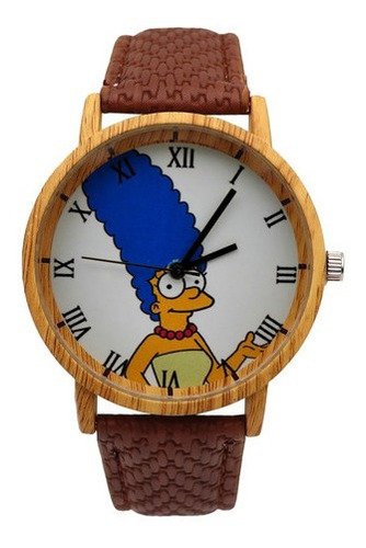 Reloj Marge Simpson Tono Madera + Estuche Tureloj
