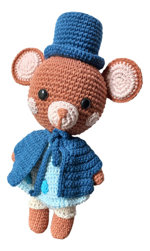 Amigurrumi Ratoncito Con Galera Muñeco Tejido Al Crochet 