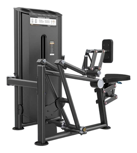 Maquina Para Espalda Remo Vertical Row U-line G-fitness Estructura Negro Tapizado Negro