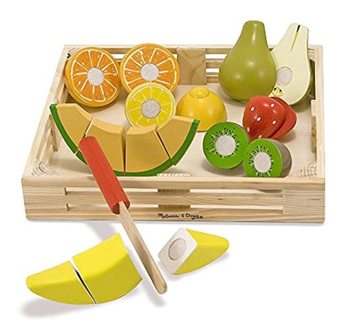 Melissa & Doug Juego De Frutas Para Cortar - Accesorio De Co