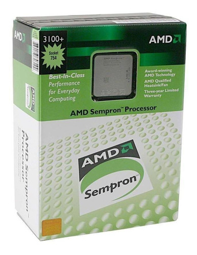 Procesador AMD Sempron 3100+ SDA3100AXBOX  y  1.8GHz de frecuencia