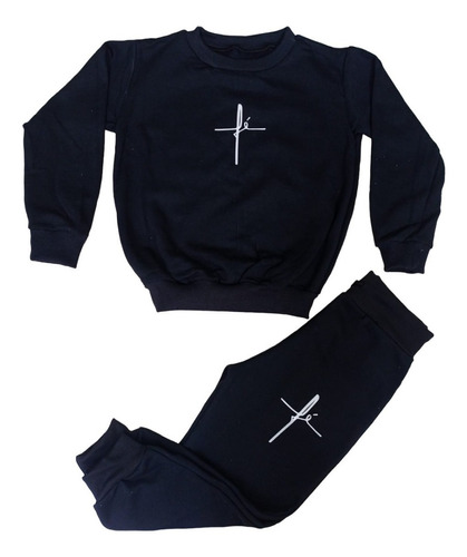 Conjunto Moletom Adulto Fé Religião Gospel Blusa + Calça Ful