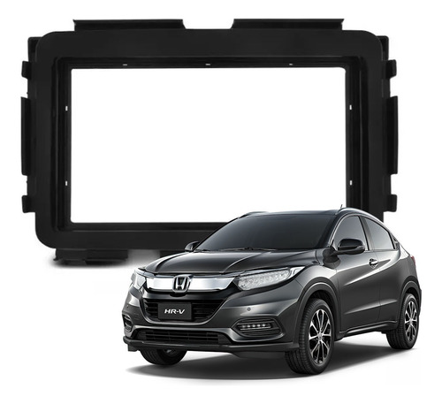 Moldura Painel 2din Multimídia Honda Hr-v 2015-16 Câmera Ré