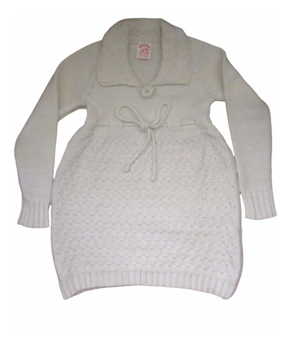 Vestido Sweater Blanco Infantil Niña