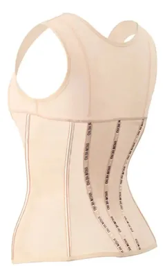 Cinta Modeladora Feminina Colete Compressão Corselet Redutor Cor Nude Tamanho G