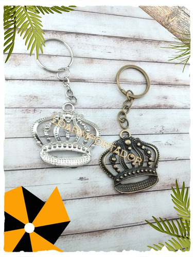 10 Souvenirs Llavero Dijes Coronas Metal Llave Corona Alicia