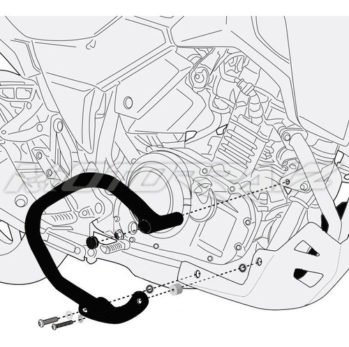 Defensa De Motor Suzuki V Strom 250 2017 18 Motoscba