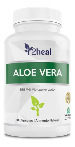 2heal - Aloe Vera Micropulverizado, 535mg 60 Caps