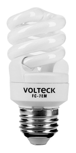 Lámpara Espiral Mini T2 7 W Luz Cálida En Blíster, Volteck Color de la luz Blanco neutro