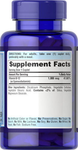 Imagen 2 de 3 de Vitamina B-12 1000 Mcg X 100 Cápsulas