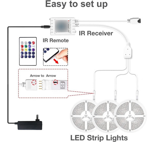 Tira Led App Bluetooth Rgb Control Desd El Telefono 45 Metro