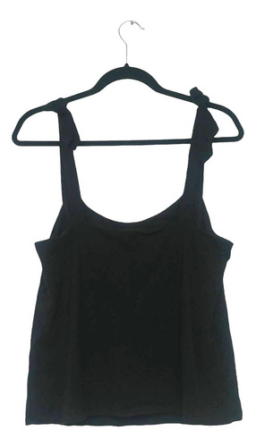 Tank Top Negro Con Tirantes Ajustables J.crew Talla M (Usado)